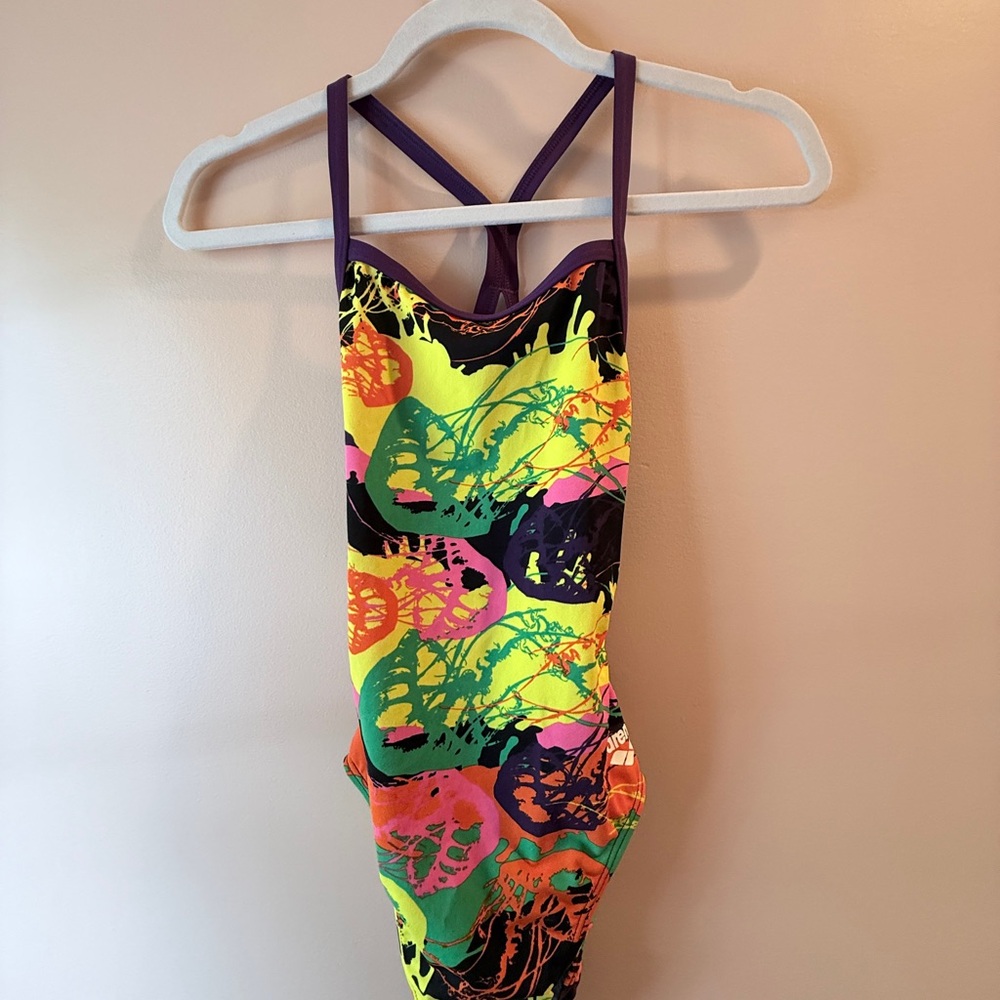 Women’s Neon Multi Print One-Piece Swimsuit